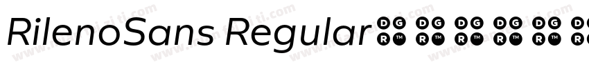 RilenoSans Regular字体转换